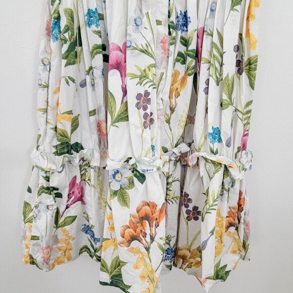 Cara Cara Sasha Floral Apron Flare Dress In Hudson Ivory 4 - Picture 9 of 12